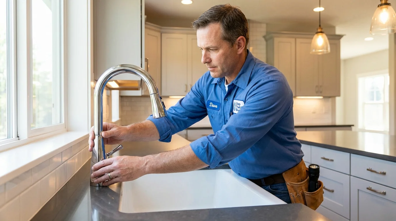 Kitchen faucet installation by Johns Plumbing LLC in Normal