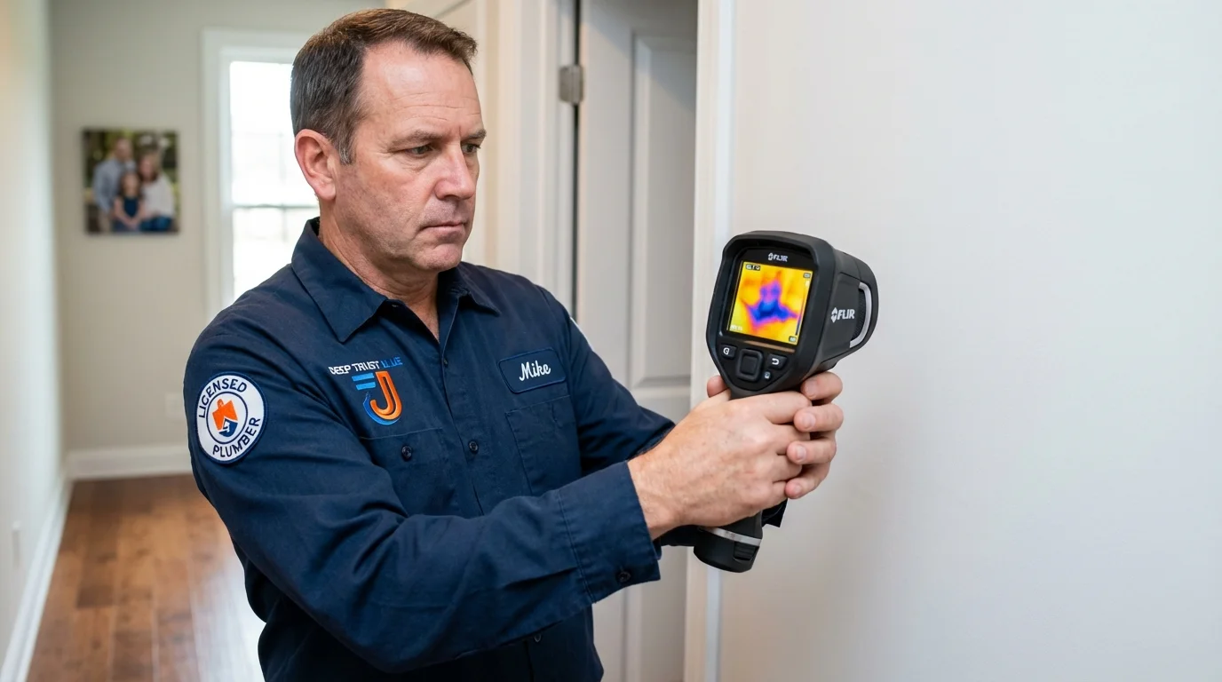Thermal imaging leak detection by Johns Plumbing LLC in Normal